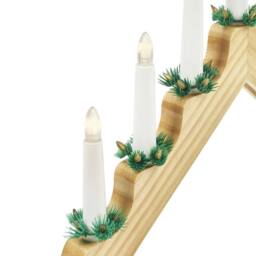 Kelvenix Wooden Pine Candle Bridge with 7 Warm White Lights - thumbnail 4