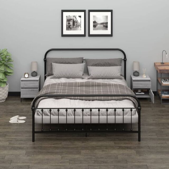 Berkfield Home Bedside Cabinets 2 pcs Grey Sonoma 40x35x50 cm - Size: 40 x 35 x 50 cm - image 1
