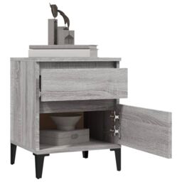 Berkfield Home Bedside Cabinets 2 pcs Grey Sonoma 40x35x50 cm - Size: 40 x 35 x 50 cm - thumbnail 4