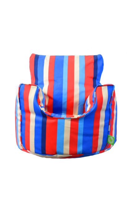 Bean Lazy Cotton Multi Coloured Stripe Bean Bag Arm Chair Toddler Size - Size: Small - image 1