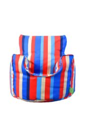 Bean Lazy Cotton Multi Coloured Stripe Bean Bag Arm Chair Toddler Size - Size: Small - thumbnail 1