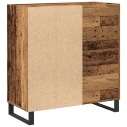 Berkfield Home Record Cabinet Artisan Oak 84, 5x38x89 cm Engineered Wood in Brown - Size: 5 x 38 x 89 cm - thumbnail 4