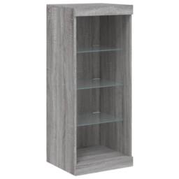Berkfield Home Sideboard with LED Lights Grey Sonoma 162x37x100 cm - Size: 162 x 37 x 100 cm - thumbnail 9