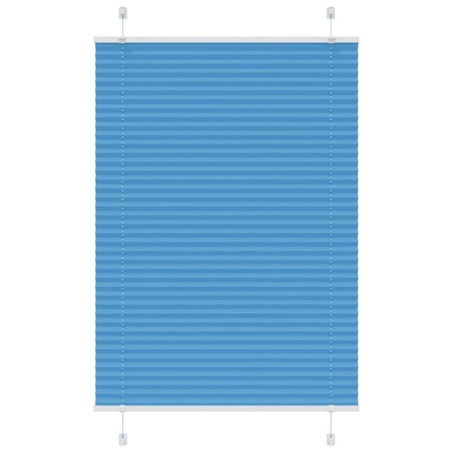 Berkfield Home Pleated Blind Blue 85x100 cm Fabric Width 84.4 cm Polyester - image 1