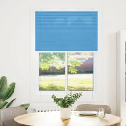 Berkfield Home Pleated Blind Blue 85x100 cm Fabric Width 84.4 cm Polyester - thumbnail 2