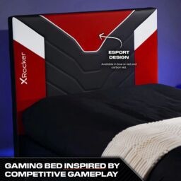 X Rocker Cerberus Gaming Bed for Kids & Teens with Foam Mattress in Red - Size: Double - thumbnail 3
