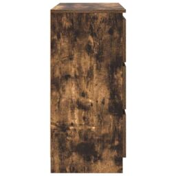 Berkfield Home Sideboard Smoked Oak 80x35x76 cm Engineered Wood in Brown - Size: 80 x 35 x 76 cm - thumbnail 7