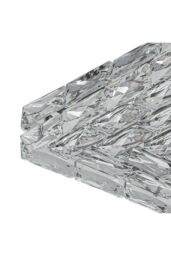 Clear Crystal Ceiling Light with Cool White LED Illumination in Silver - thumbnail 5