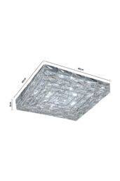Clear Crystal Ceiling Light with Cool White LED Illumination in Silver - thumbnail 6