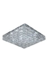 Clear Crystal Ceiling Light with Cool White LED Illumination in Silver - thumbnail 2