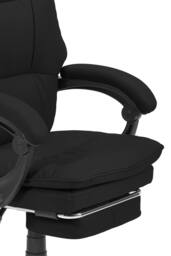 Living and Home Height-Adjustable Ergonomic Office Chair with Plush Seat, 135° Tilt & Footrest in Black - thumbnail 6