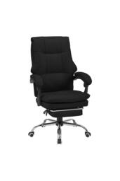 Living and Home Height-Adjustable Ergonomic Office Chair with Plush Seat, 135° Tilt & Footrest in Black - thumbnail 2