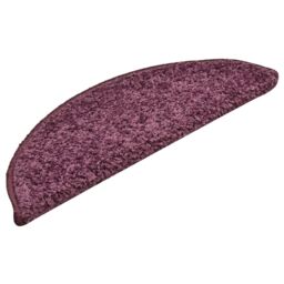 Berkfield Home Carpet Stair Treads 15 pcs Dark Purple 56x17x3 cm - Size: Medium - thumbnail 3