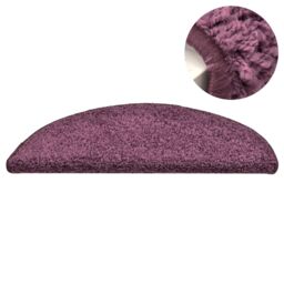 Berkfield Home Carpet Stair Treads 15 pcs Dark Purple 56x17x3 cm - Size: Medium - thumbnail 4
