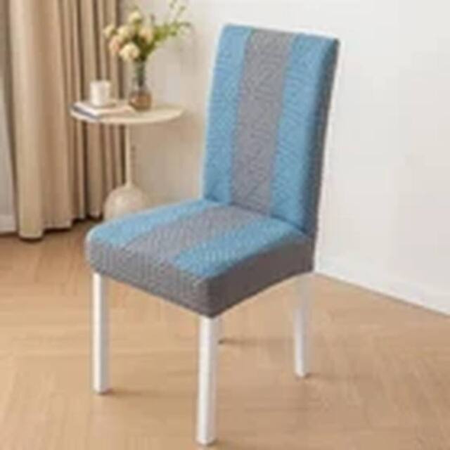 Havendro Blue Stretch Chair Covers Jacquard Dining Room Chair Slipcovers - image 1