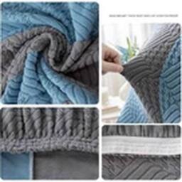 Havendro Blue Stretch Chair Covers Jacquard Dining Room Chair Slipcovers - thumbnail 3