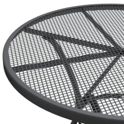 Berkfield Home 3 Piece Garden Dining Set Expanded Metal Mesh Anthracite in Black - thumbnail 6
