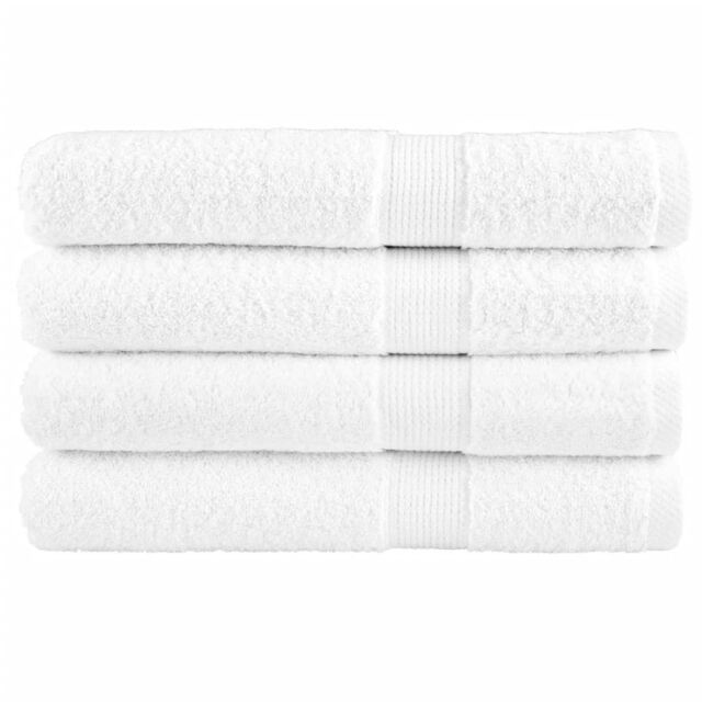 Berkfield Home Premium Sauna Towels SOLUND 4pcs White 80x200cm 600gsm - image 1
