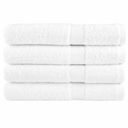Berkfield Home Premium Sauna Towels SOLUND 4pcs White 80x200cm 600gsm - thumbnail 1