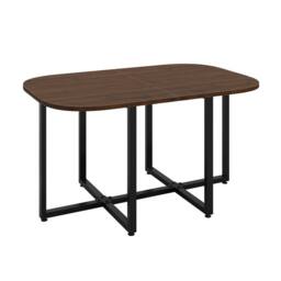 FENCHILIN Dining Table & 6 Chairs Space Saving Set MDF Metal Linen Dining Room - Size: 6 Person - thumbnail 7