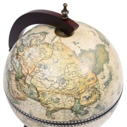 Berkfield Home Tabletop Globe Bar Wine Stand Eucalyptus Wood Green - thumbnail 5