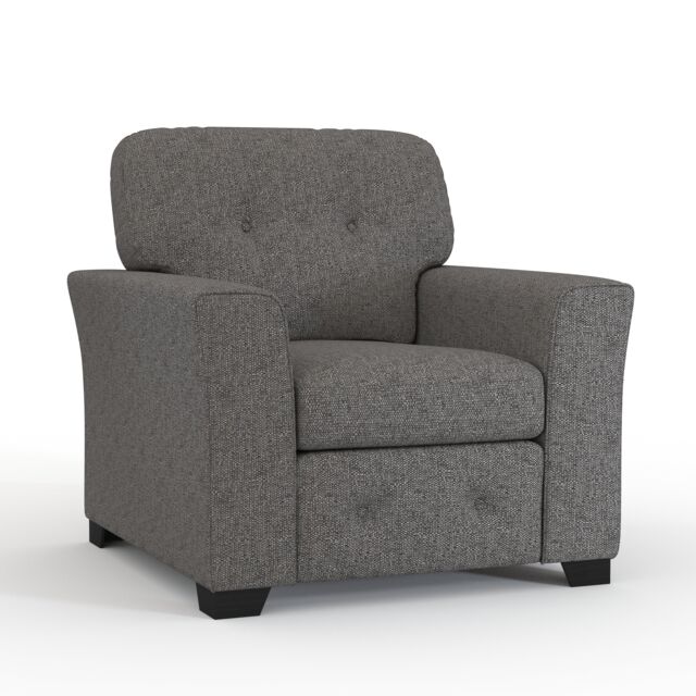 Furnishings For Less UK Hartley Grey or Beige Armchair Sofa Full Back Tufted Cushions - image 1