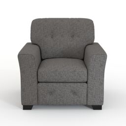 Furnishings For Less UK Hartley Grey or Beige Armchair Sofa Full Back Tufted Cushions - thumbnail 2