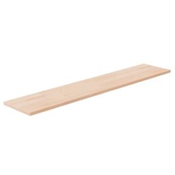 Berkfield Home Shelf Board 100x20x1.5 cm Untreated Solid Wood Oak in Brown - thumbnail 1