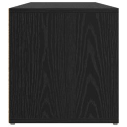Berkfield Home TV Cabinet with Storage Black oak Engineered Wood - thumbnail 6