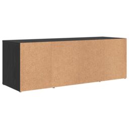 Berkfield Home TV Cabinet with Storage Black oak Engineered Wood - thumbnail 7