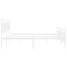 Berkfield Home Metal Bed Frame with Headboard & Footboard White 183x213 cm - thumbnail 6
