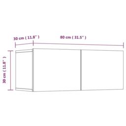 Berkfield Home 4 Piece TV Cabinet Set Grey Sonoma Engineered Wood - thumbnail 9