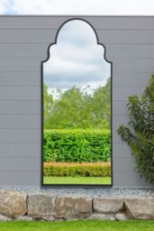 "MirrorOutlet Black Framed Arched Leaner/Wall Garden Mirror 79"" x 33"" (200x85CM) - Size: 1 Pack" - thumbnail 2