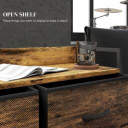 STILVORA Chest of Drawers Storage with steel frame Rustic Brown - thumbnail 6