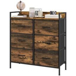STILVORA Chest of Drawers Storage with steel frame Rustic Brown - thumbnail 5