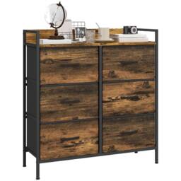 STILVORA Chest of Drawers Storage with steel frame Rustic Brown - thumbnail 4