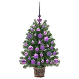 Berkfield Home Artificial Christmas Tree with 150 LEDs Green 75 cm PE & PVC - thumbnail 4