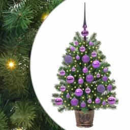 Berkfield Home Artificial Christmas Tree with 150 LEDs Green 75 cm PE & PVC - thumbnail 2