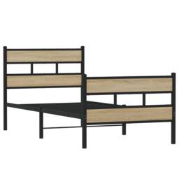 Berkfield Home Metal Bed Frame without Mattress Sonoma Oak 80x200 cm - thumbnail 3