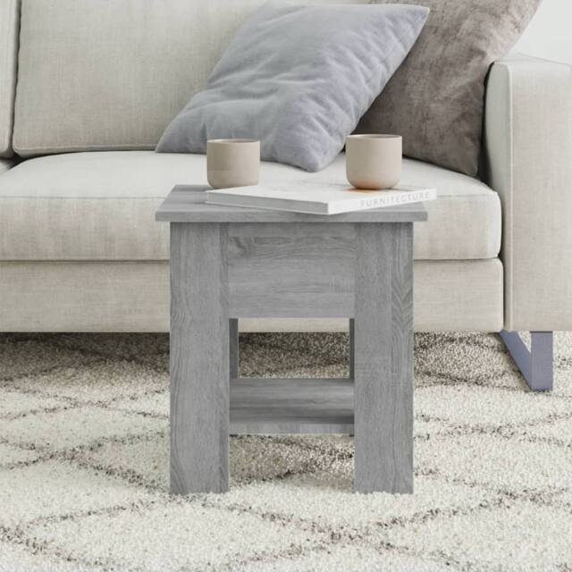 Berkfield Home Modern Coffee Table Grey Sonoma 40x40x42 cm Engineered wood - Size: 40 x 40 x 42 cm - image 1