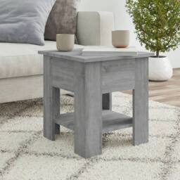 Berkfield Home Modern Coffee Table Grey Sonoma 40x40x42 cm Engineered wood - Size: 40 x 40 x 42 cm - thumbnail 2