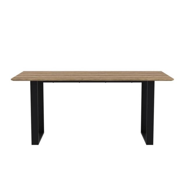 Lemon Pavilion Furniture Antibes Dining Table - MDF/Metal - L180 x W90 x H76 cm in Black - Size: 1 Pack - image 1