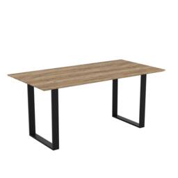 Lemon Pavilion Furniture Antibes Dining Table - MDF/Metal - L180 x W90 x H76 cm in Black - Size: 1 Pack - thumbnail 3