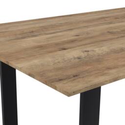 Lemon Pavilion Furniture Antibes Dining Table - MDF/Metal - L180 x W90 x H76 cm in Black - Size: 1 Pack - thumbnail 5