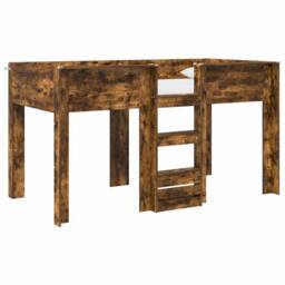 Berkfield Home Bunk Bed for Kids Smoked Oak 90 x 200 cm Engineered wood in Brown - thumbnail 2
