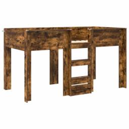 Berkfield Home Bunk Bed for Kids Smoked Oak 90 x 200 cm Engineered wood in Brown - thumbnail 4