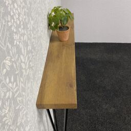 KOSY KOALA Modern Side Console Table with Veneer Top & Iron Legs in Bronze - thumbnail 5