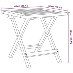 Berkfield Home Garden Side Table 40x40x40 cm Solid Wood Acacia in Brown - Size: 40 x 40 x 40 cm - thumbnail 7