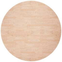Berkfield Home Round Table Top √ò70x4 cm Untreated Solid Wood Oak in Light Beige - Size: 70x4 cm - thumbnail 1