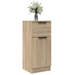 Berkfield Home Sideboards 2 pcs Sonoma Oak 30x30x70 cm Engineered Wood in Brown - Size: 30 x 30 x 70 cm - thumbnail 4